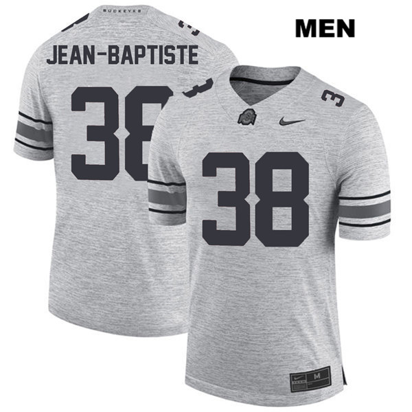 Ohio State Buckeyes Men's Javontae Jean-Baptiste #38 Gray Authentic Nike College NCAA Stitched Football Jersey RS19E21GZ